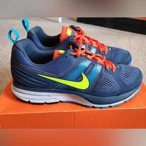Nike Air Pegasus+ 29 Navy Blue Orange Athletic Running Shoes Men’s Size 10.5